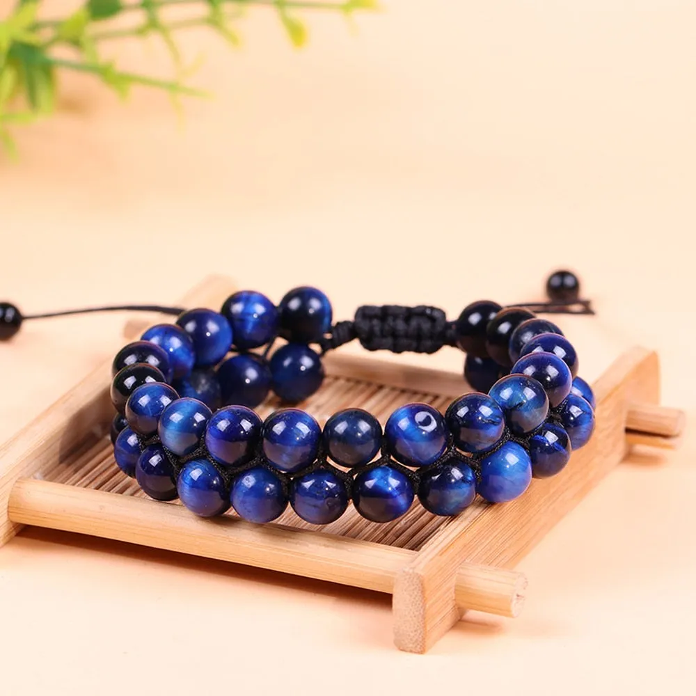 Blue Tiger Eye Men's Chakra Bracelet