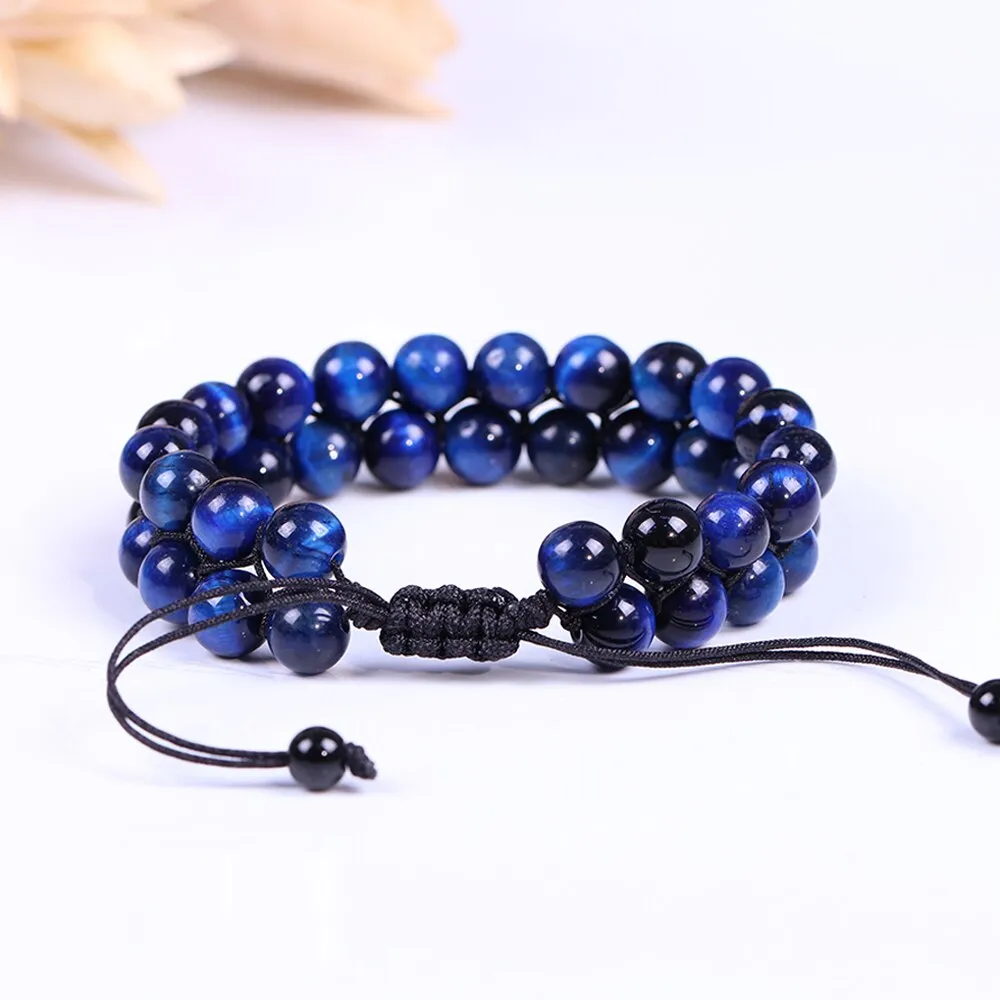 Blue Tiger Eye Men's Chakra Bracelet