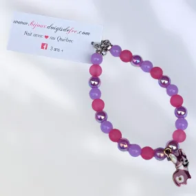 Bracelet Chien mauve Bijoux doigts de fée
