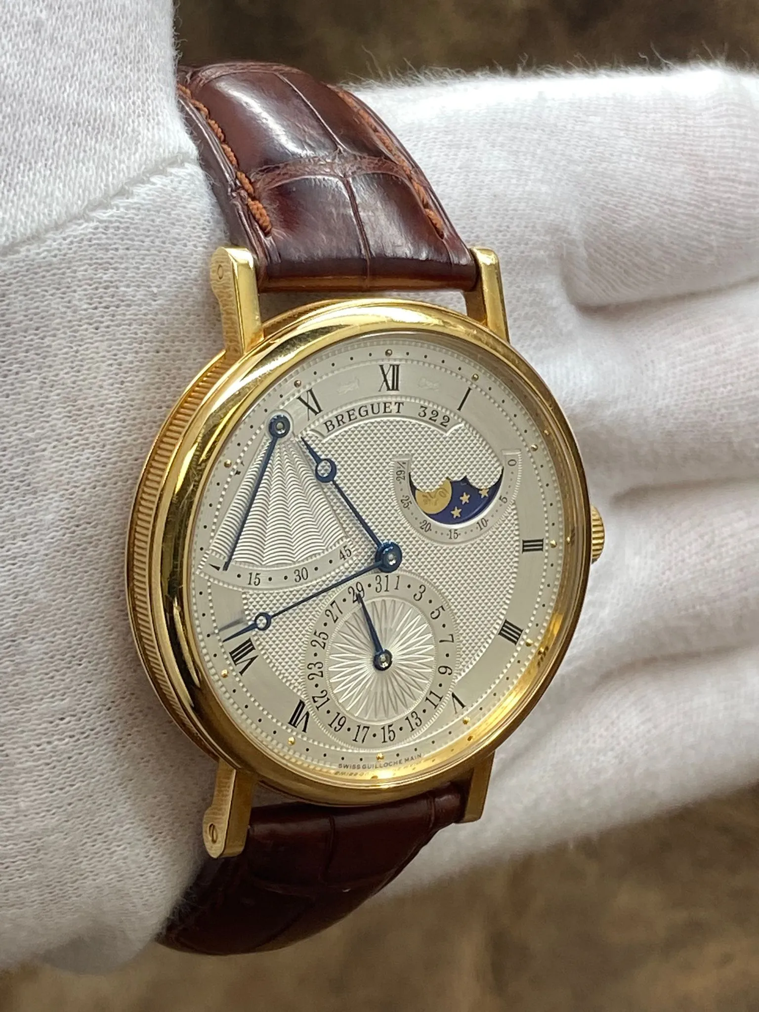 Breguet Classique 18K Yellow Gold 39mm 7137BA Silver Roman Dial Automatic Men's Watch
