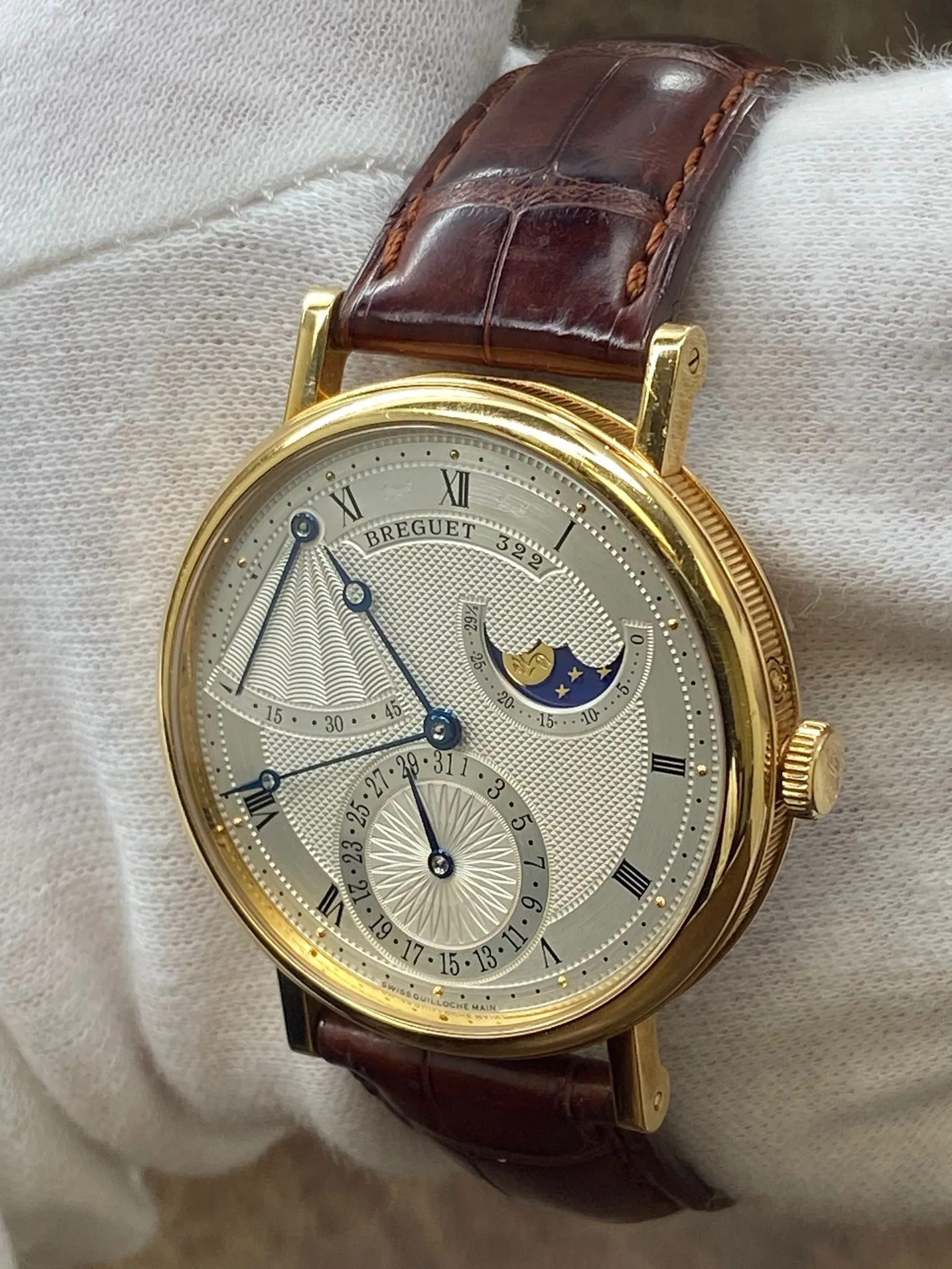 Breguet Classique 18K Yellow Gold 39mm 7137BA Silver Roman Dial Automatic Men's Watch