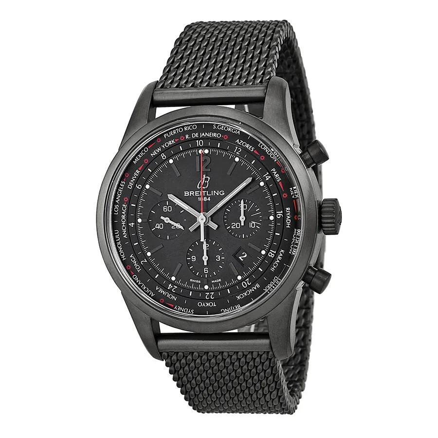 Breitling Transocean Unitime Pilot Automatic Black Dial Men's Watch MB0510U6-BC80SS MB0510U6/BC80/159M