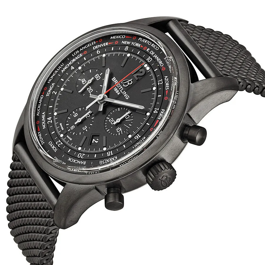 Breitling Transocean Unitime Pilot Automatic Black Dial Men's Watch MB0510U6-BC80SS MB0510U6/BC80/159M