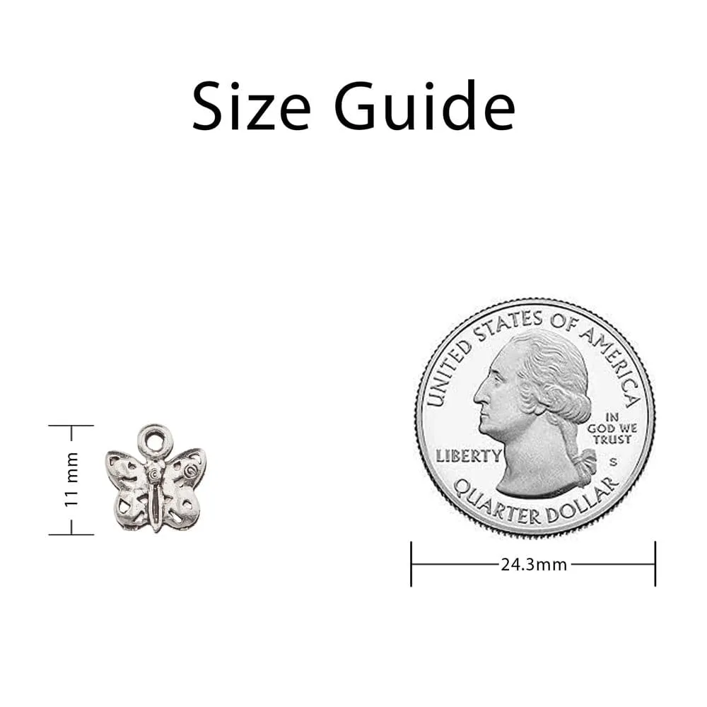 Butterfly Charm Petite Silver