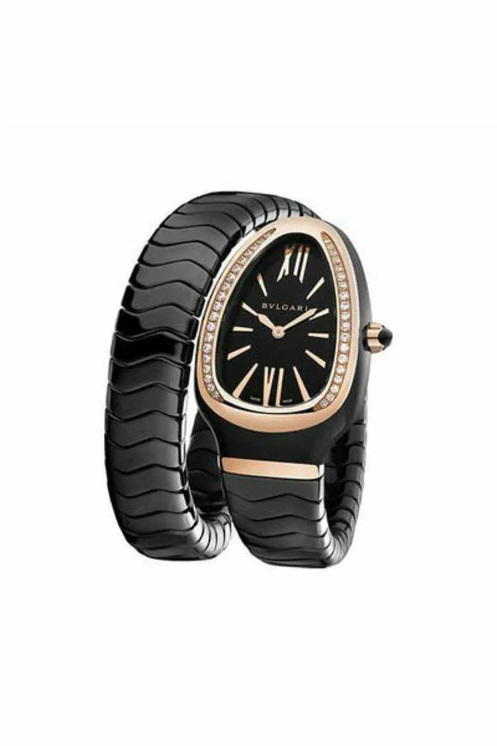 bvlgari serpenti spiga 35mm black ceramic ladies watch ref. 102532 spc35bgdbcgd1.1t