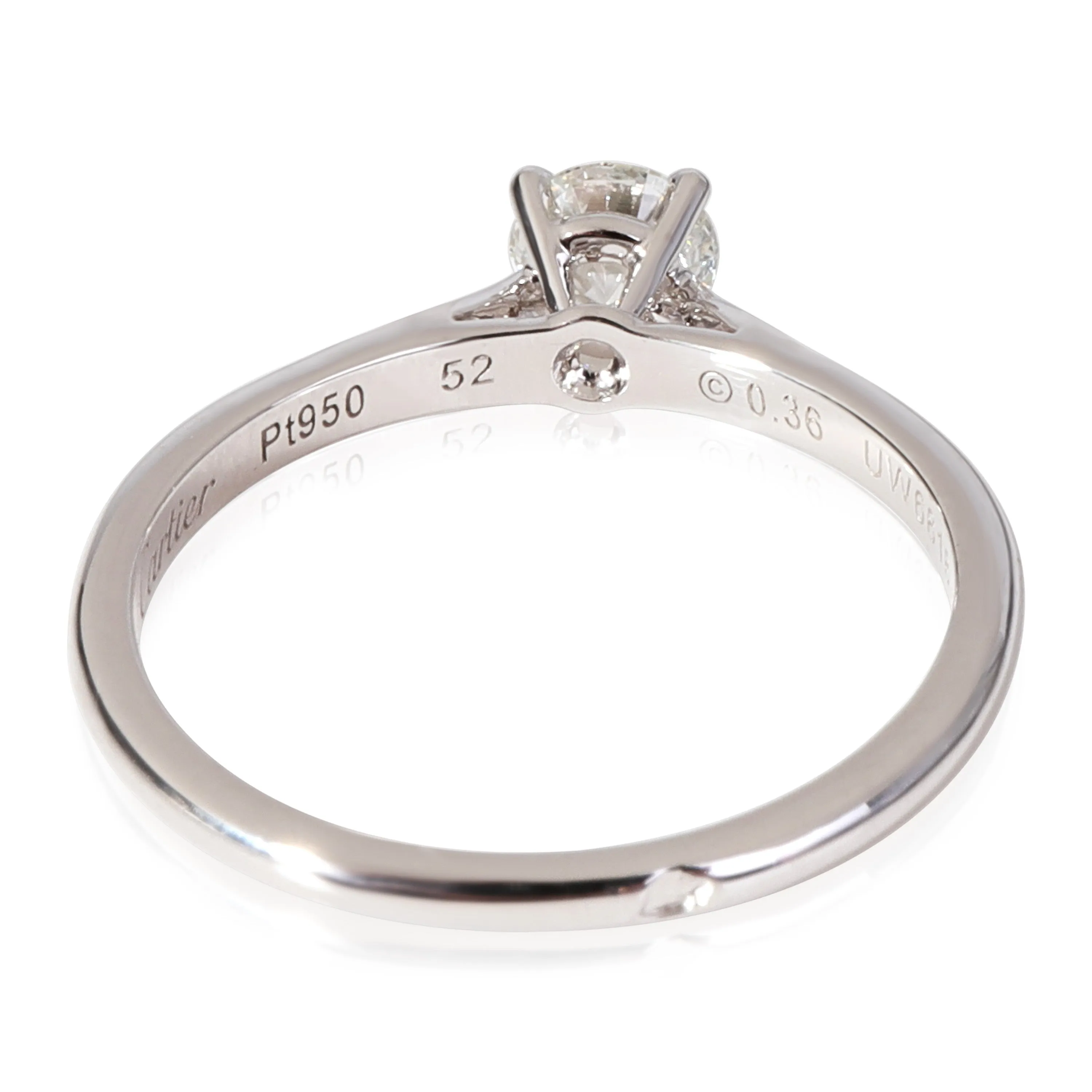 Cartier 1895 Diamond Engagement Ring in Platinum G VVS1 0.36 CTW