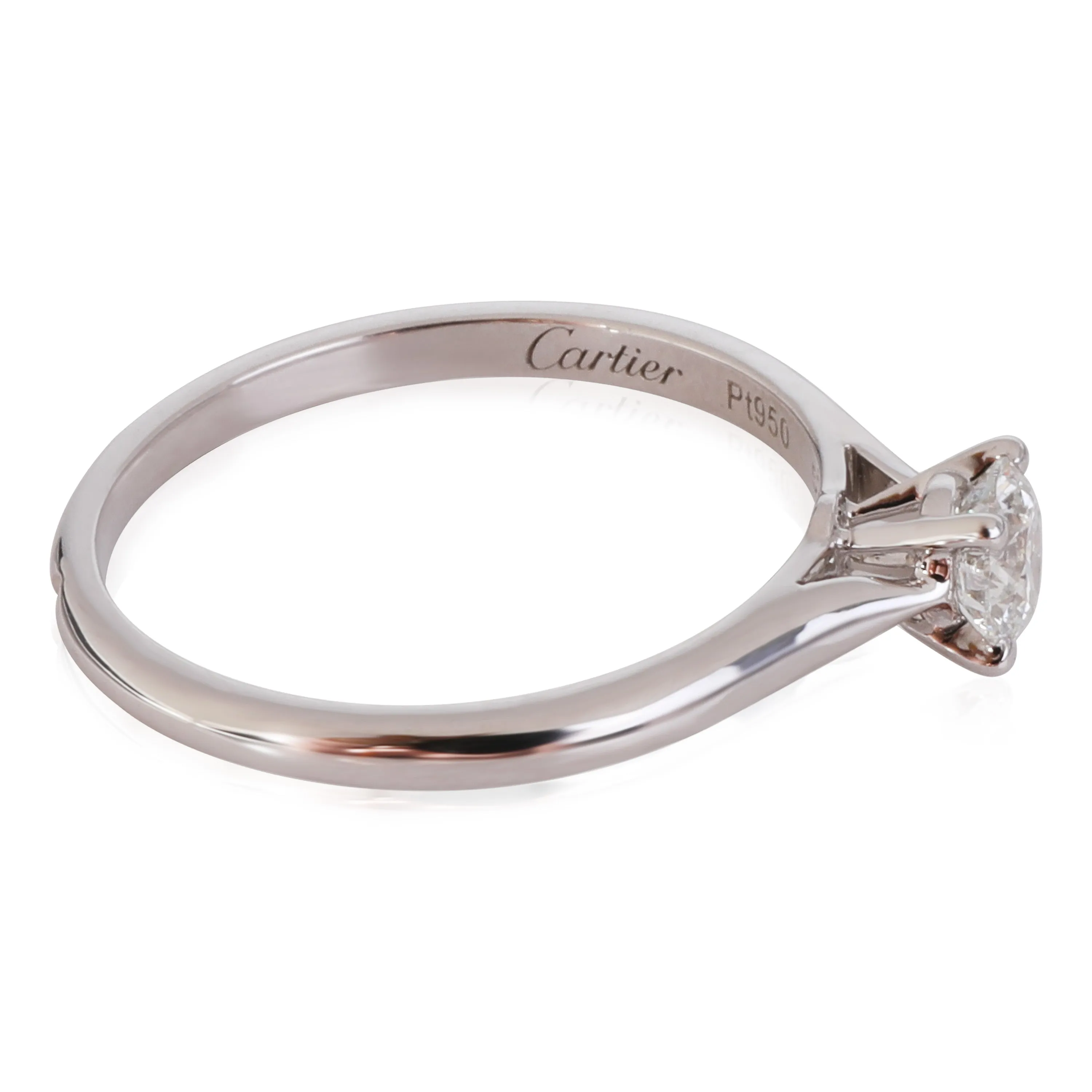 Cartier 1895 Diamond Engagement Ring in Platinum G VVS1 0.36 CTW