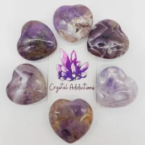 Chevron Amethyst Hearts Small
