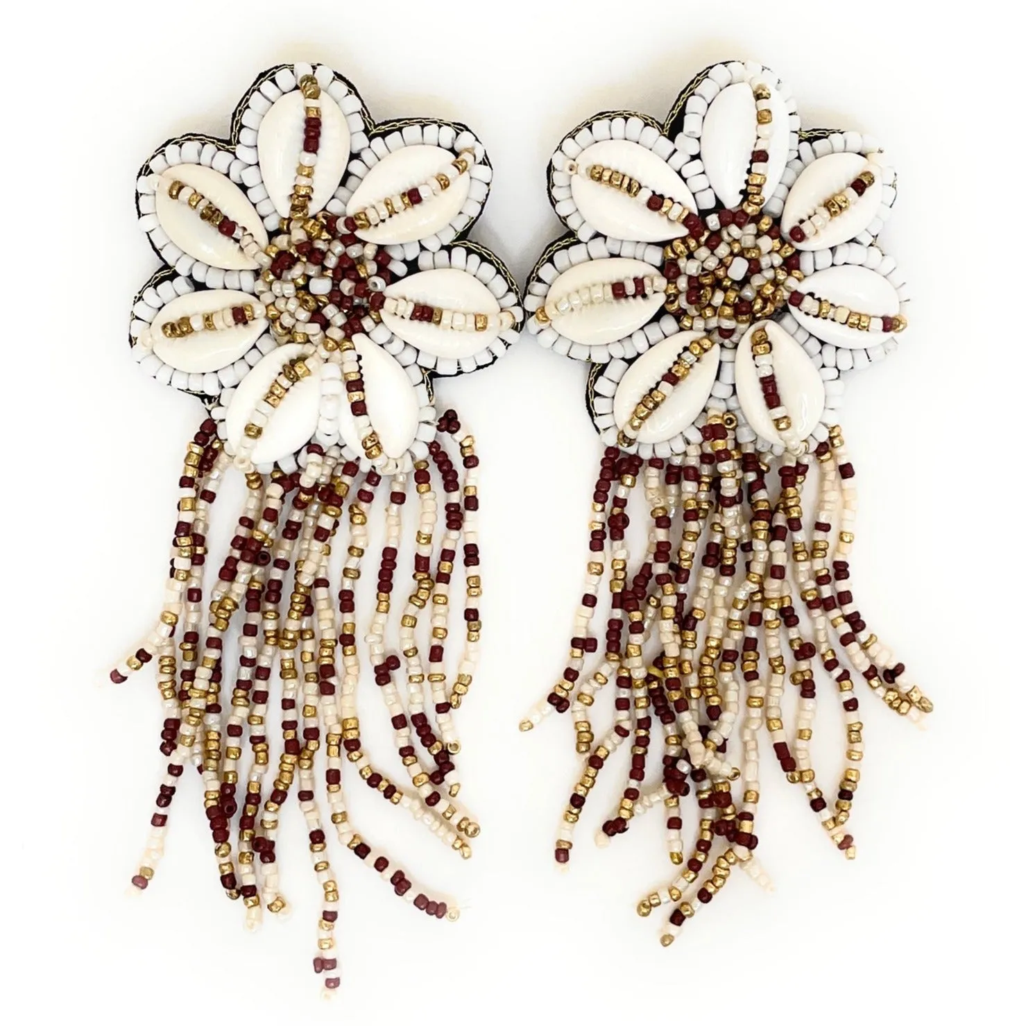 Cici Seashell Beaded Earrings