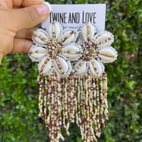 Cici Seashell Beaded Earrings