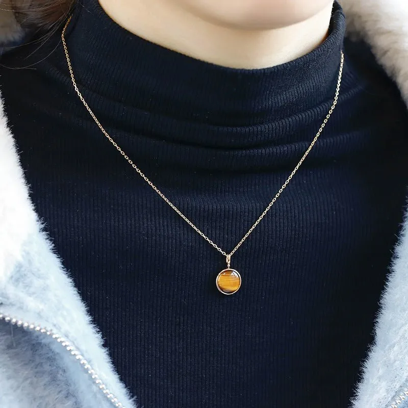 Classic Tiger's Eye Double-Sided Necklace