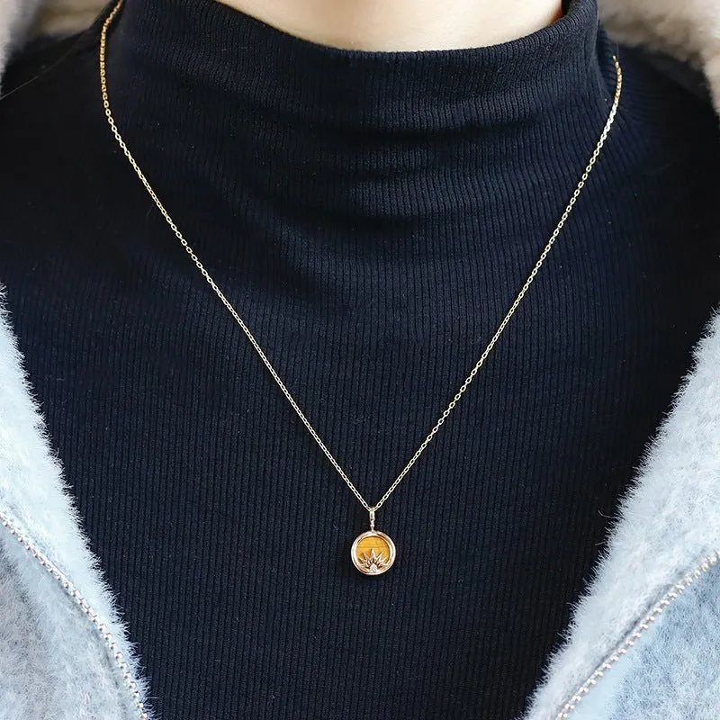 Classic Tiger's Eye Double-Sided Necklace