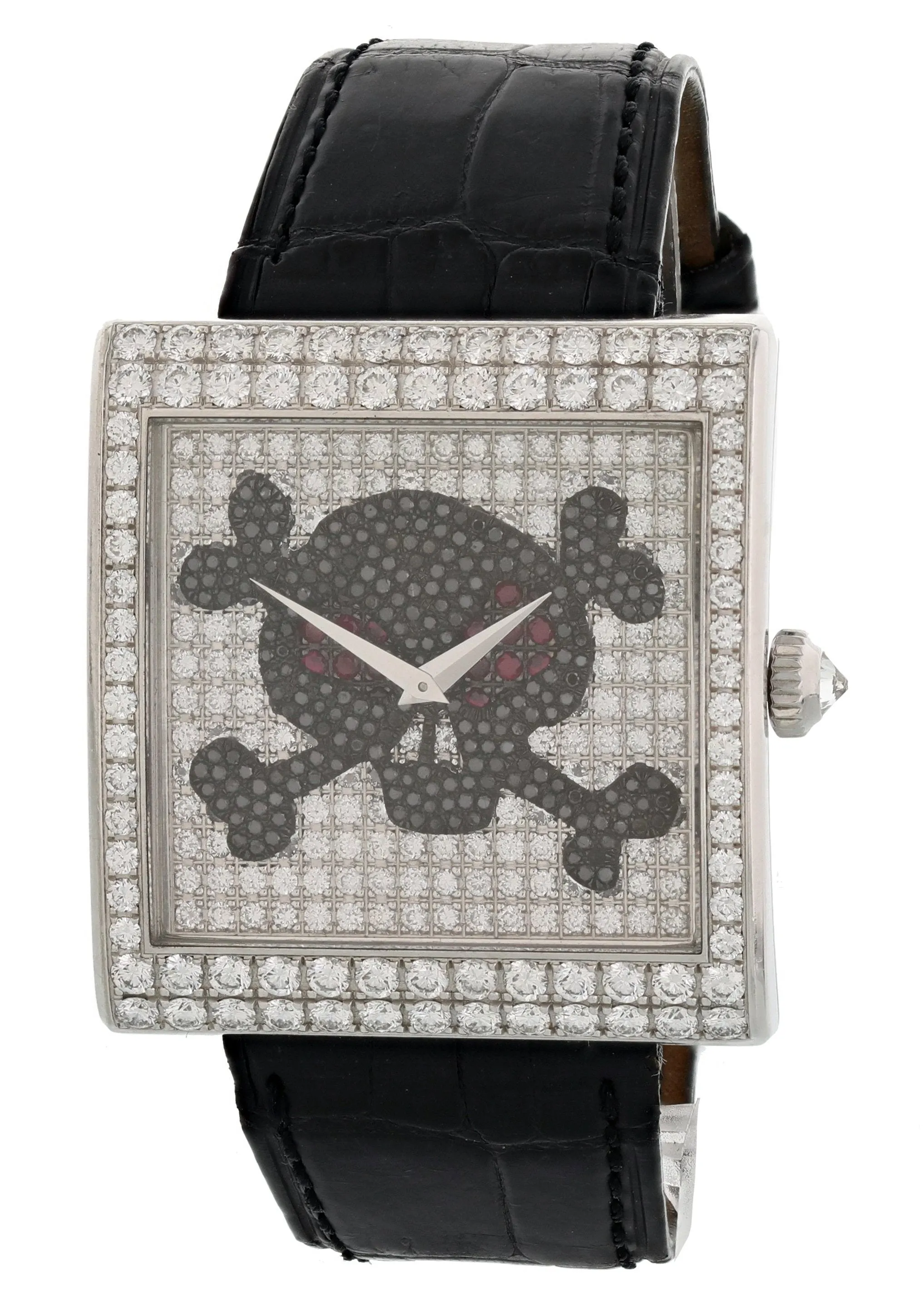 Corum Buckingham Pirate 024.201.69 18k White Gold Diamond Watch