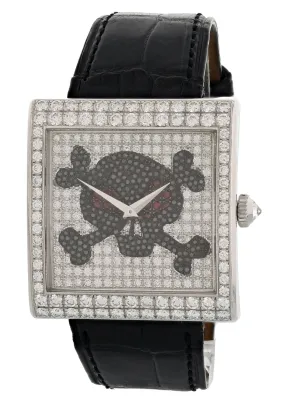 Corum Buckingham Pirate 024.201.69 18k White Gold Diamond Watch