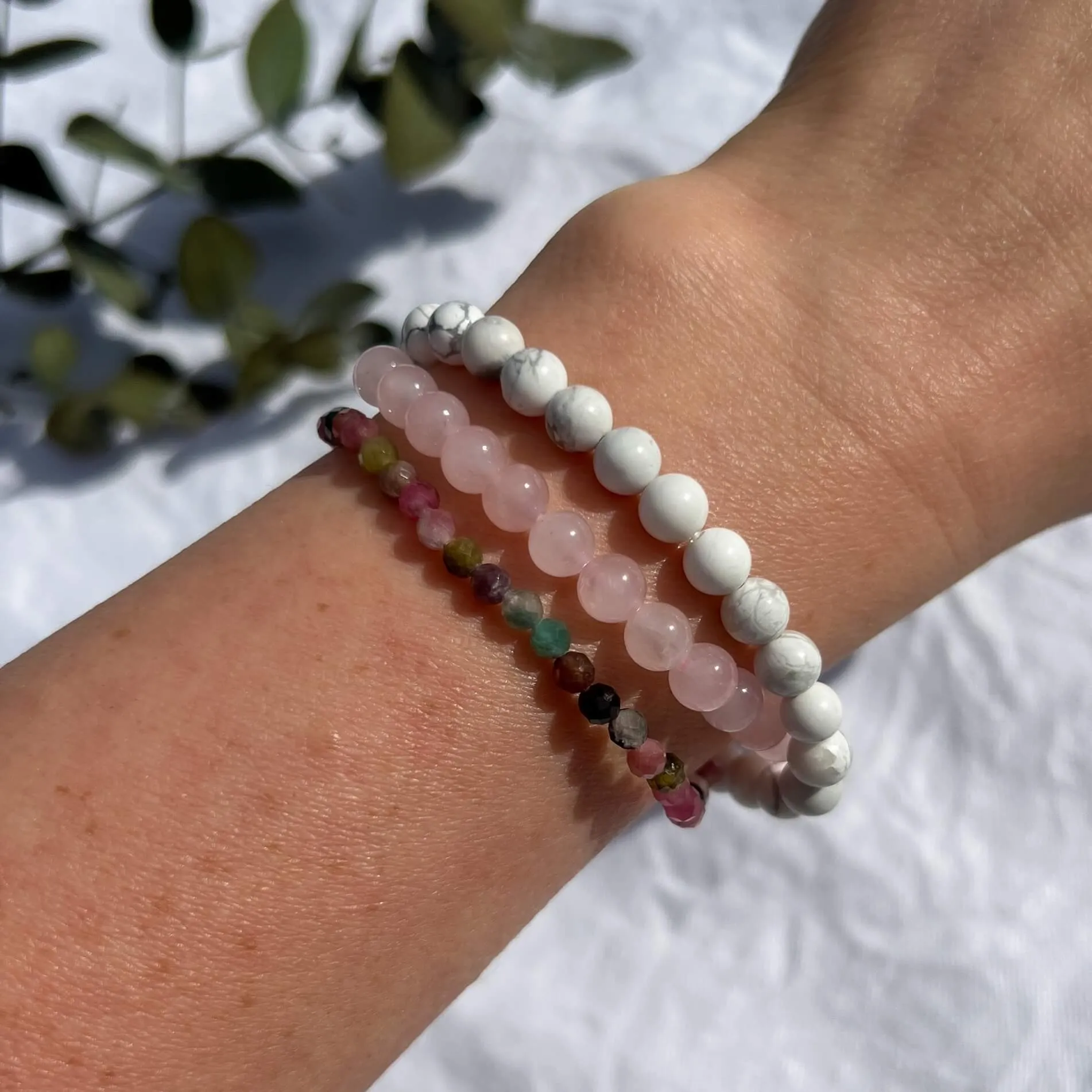 Crystal Bead Bracelet - Mixed Tourmaline