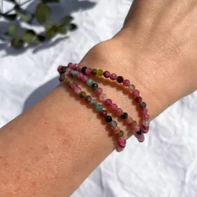 Crystal Bead Bracelet - Mixed Tourmaline