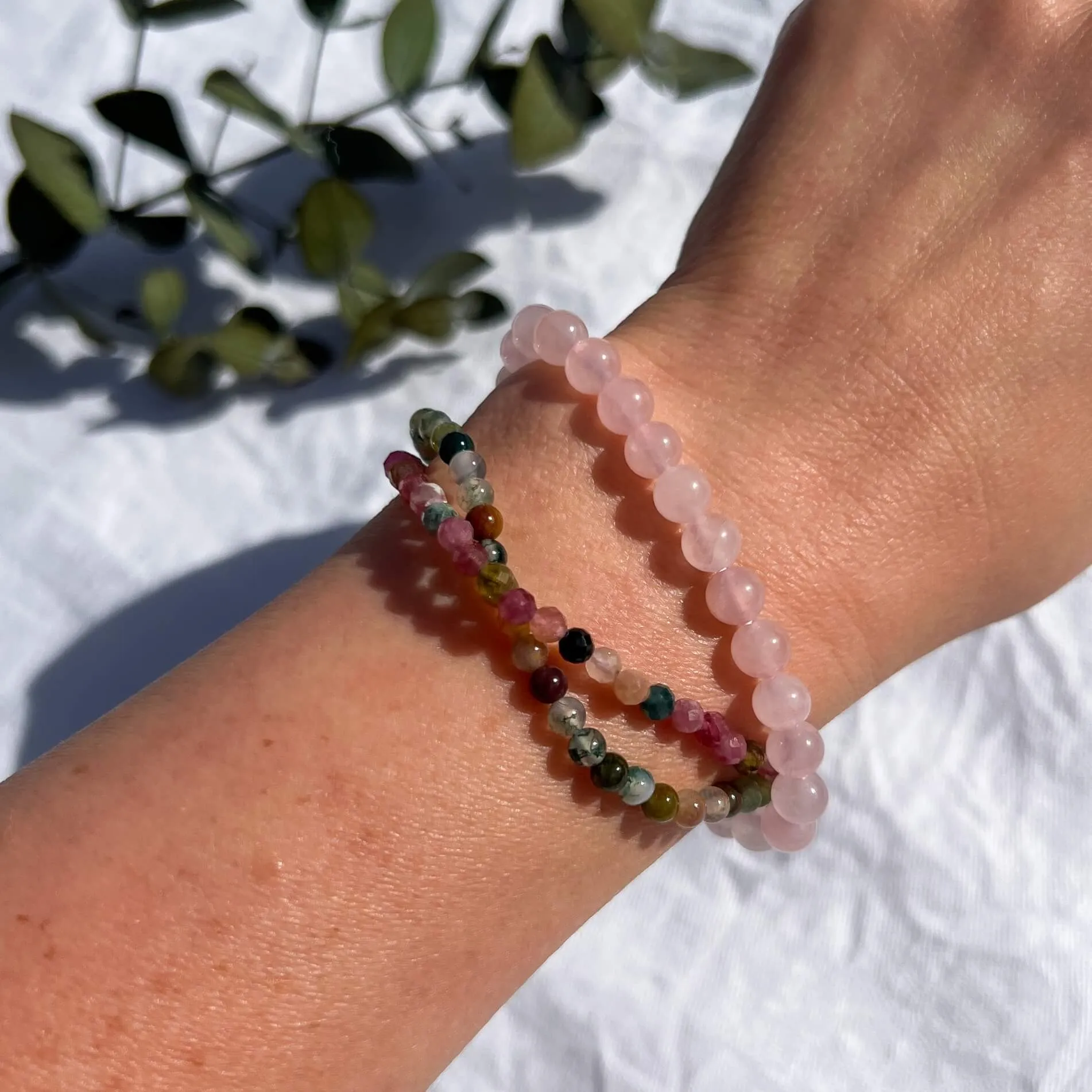 Crystal Bead Bracelet - Mixed Tourmaline