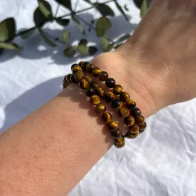 Crystal Bead Bracelet - Tiger’s Eye