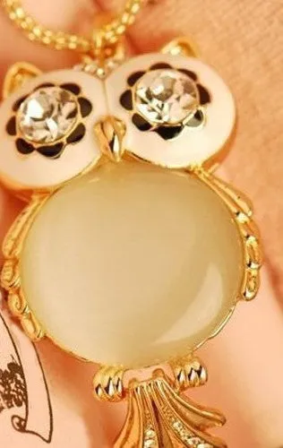 Crystal Eyed Owl Necklace