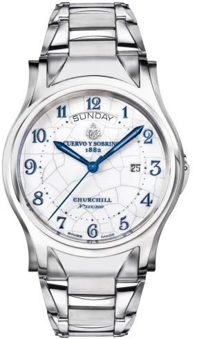 Cuervo y Sobrinos Watch Robusto Churchill Day Date Limited Edition