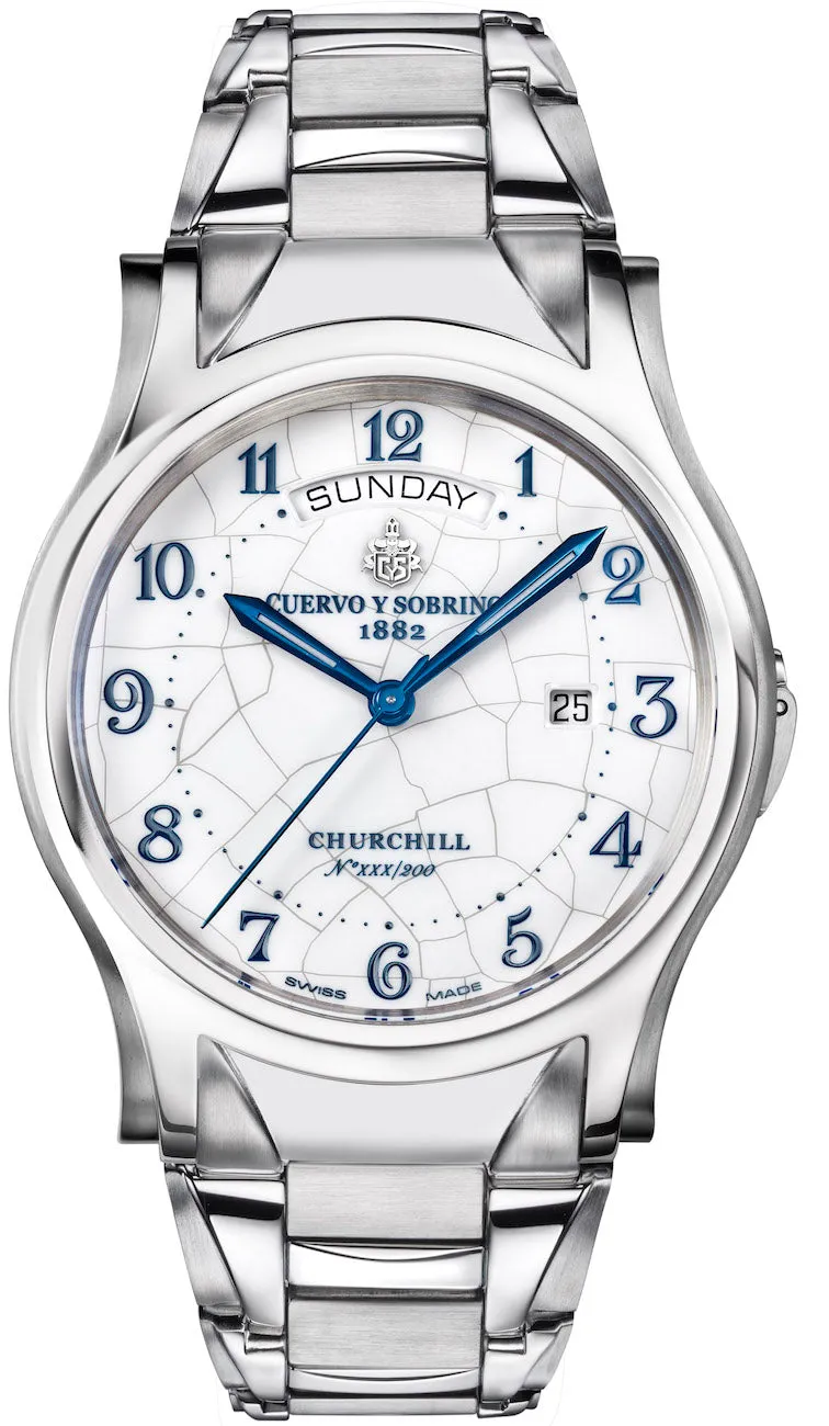 Cuervo y Sobrinos Watch Robusto Churchill Day Date Limited Edition