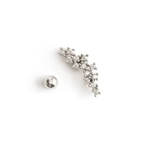 Curve Crystal Stars Helix Single Earring