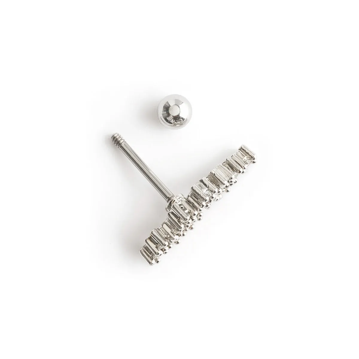 Curve Crystal Stars Helix Single Earring