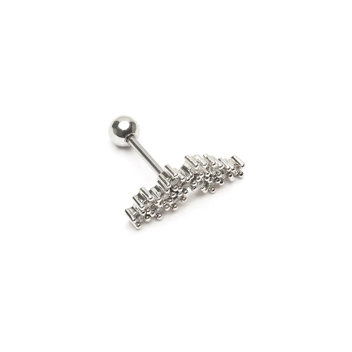 Curve Crystal Stars Helix Single Earring