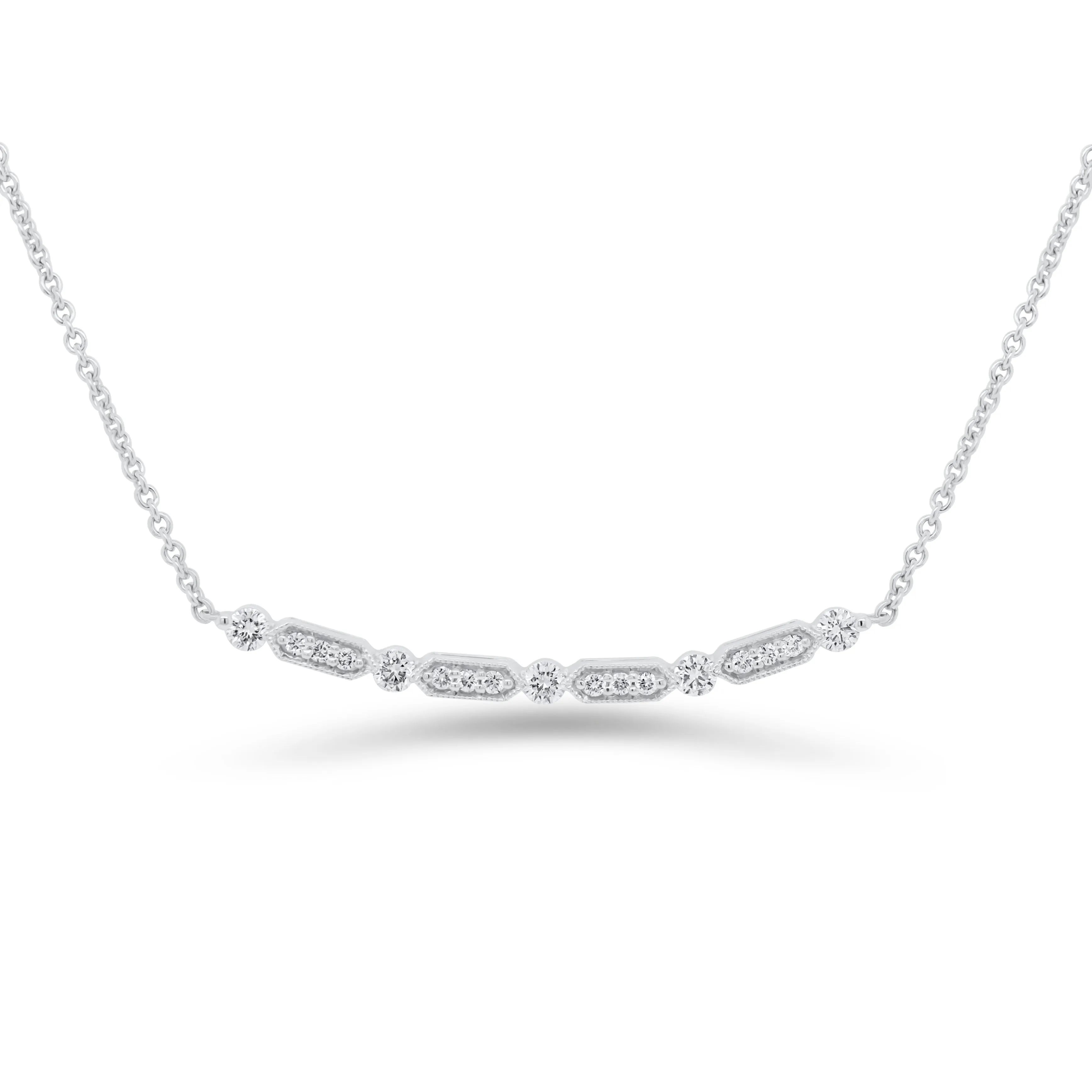Diamond Bar Station Necklace