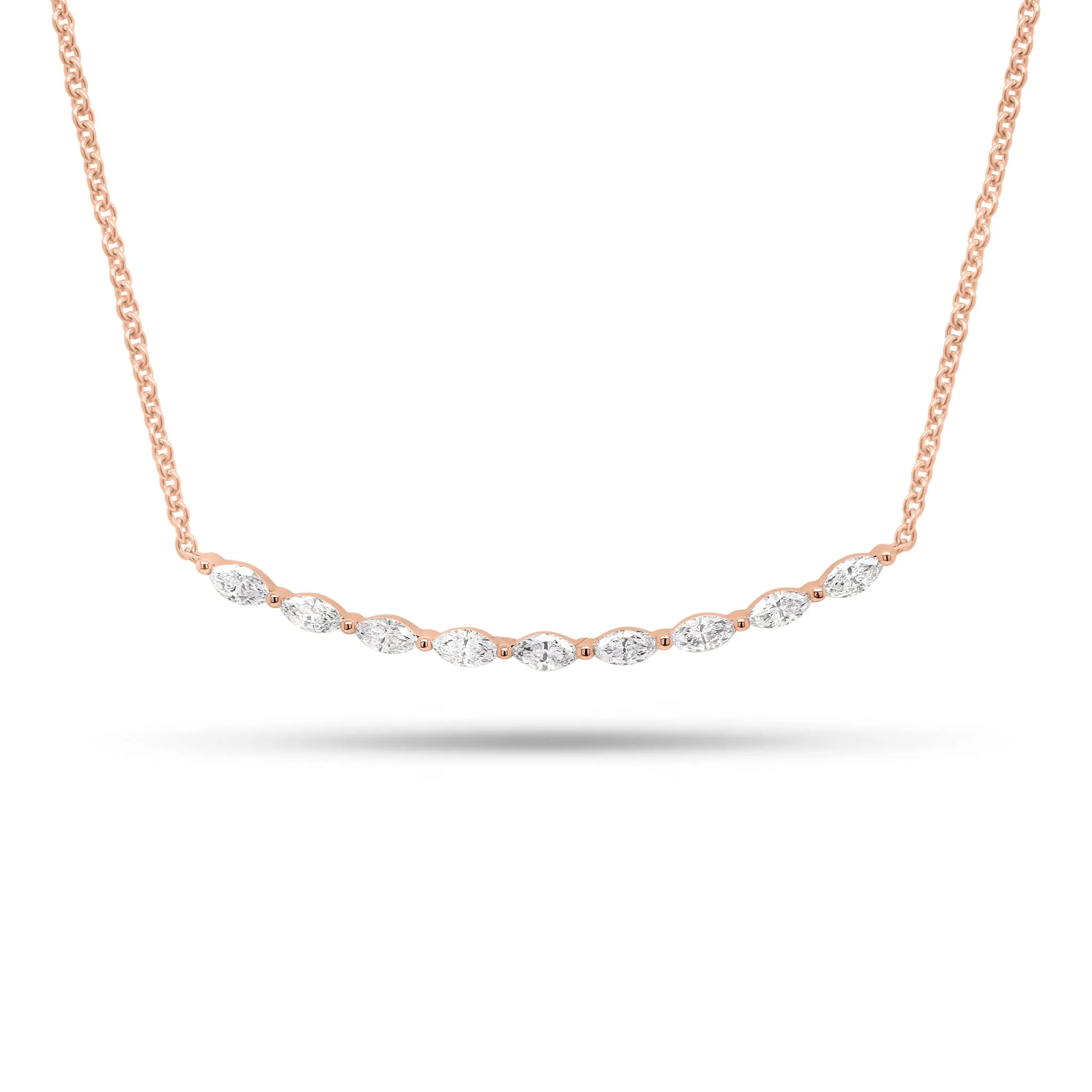 Diamond Marquise Bar Pendant