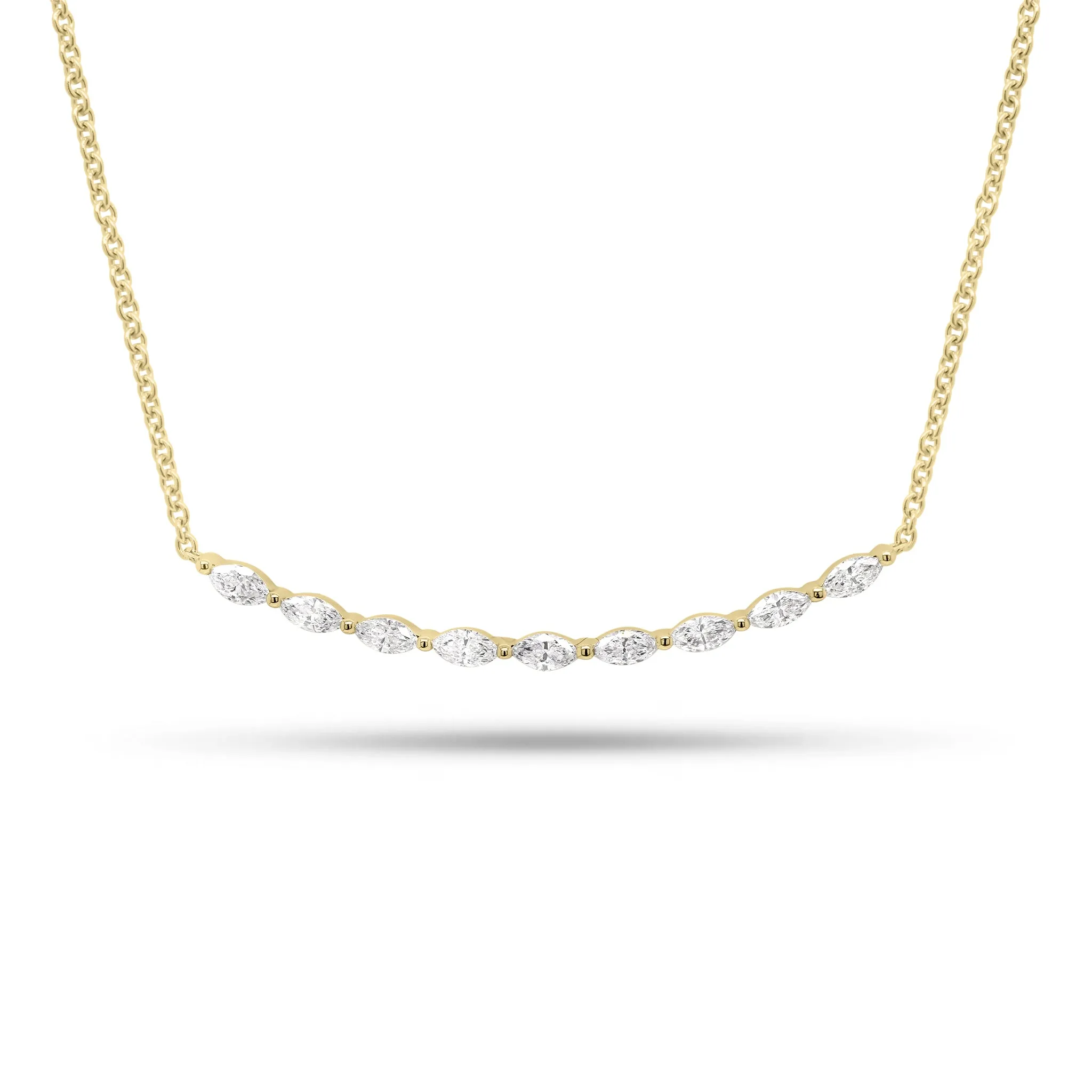 Diamond Marquise Bar Pendant
