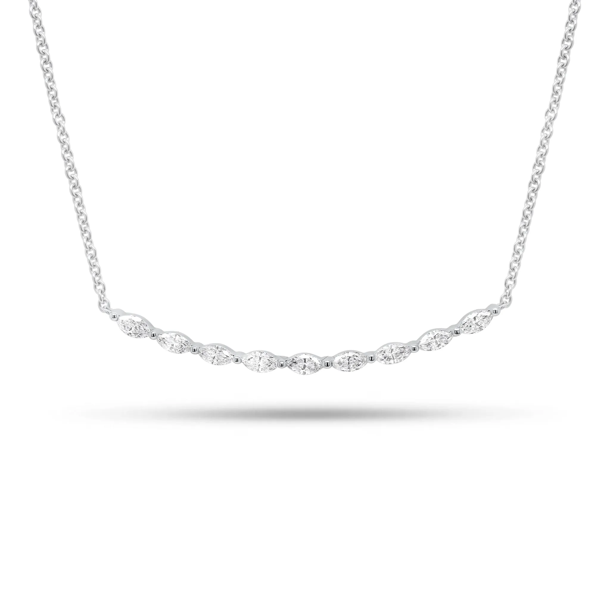 Diamond Marquise Bar Pendant