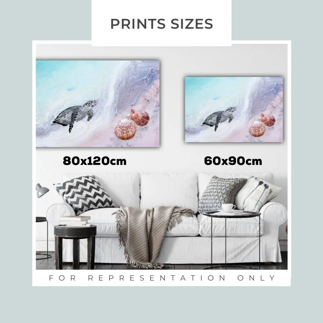 Dreaming Pastel Butterfly. Limited Edition Print. Seascape Wave Abstract Wall