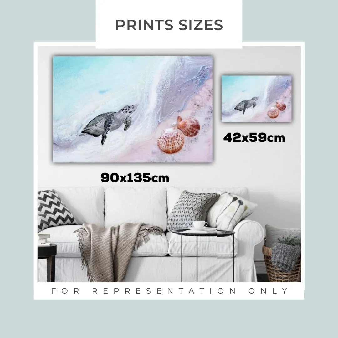 Dreaming Pastel Butterfly. Limited Edition Print. Seascape Wave Abstract Wall