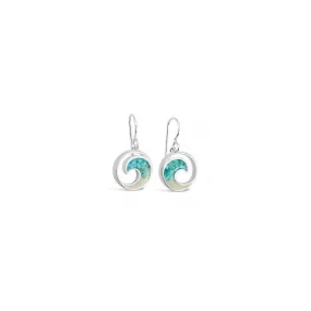 Dune Jewelry Ocean City Sand and Turquoise Gradient Wave Earrings