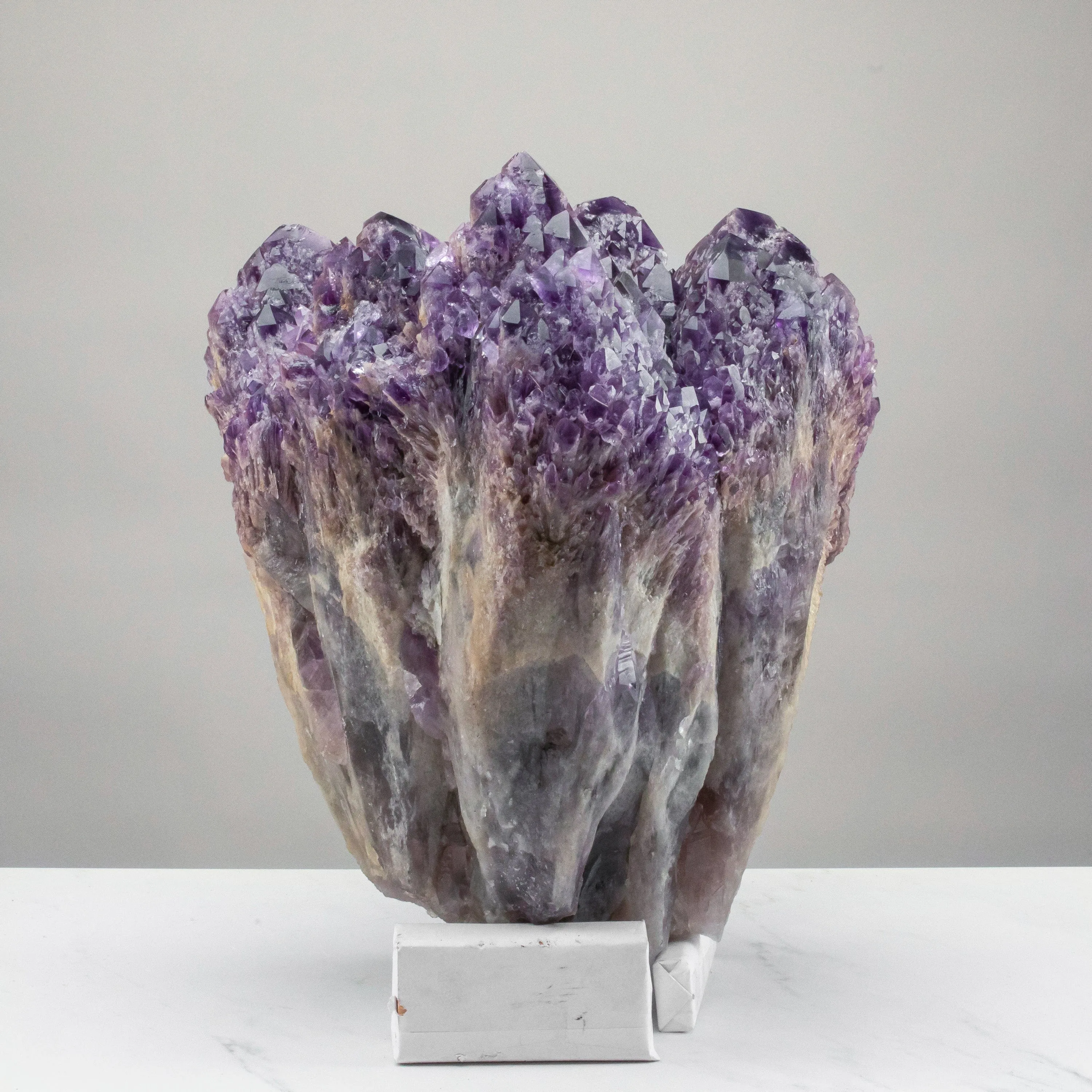 Elestial Amethyst Cluster Point from Brazil - 88lbs / 14"