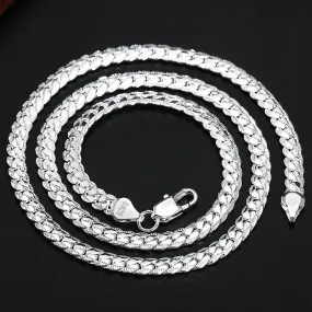 Engagement Silver Chain Necklace For Woman Wedding Jewelry