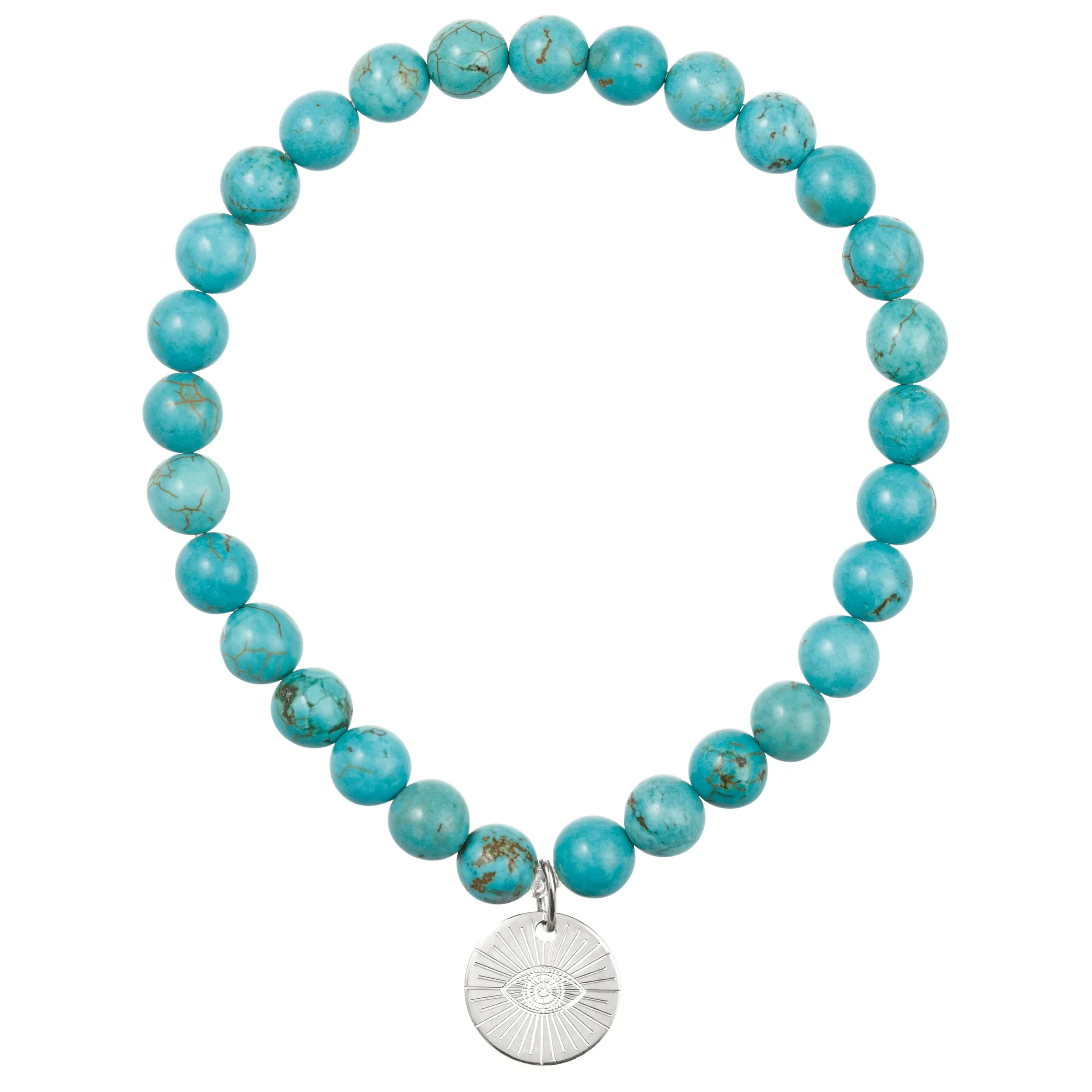 Eye of Providence & Protection Gemstone Bracelet - Gold / Turquoise