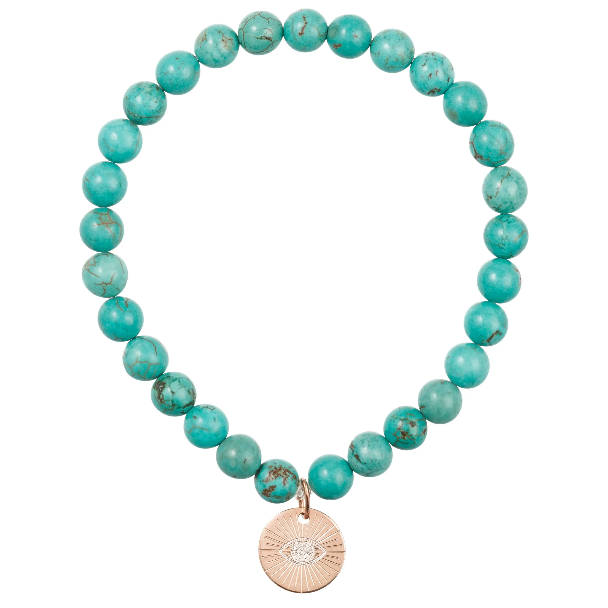 Eye of Providence & Protection Gemstone Bracelet - Gold / Turquoise