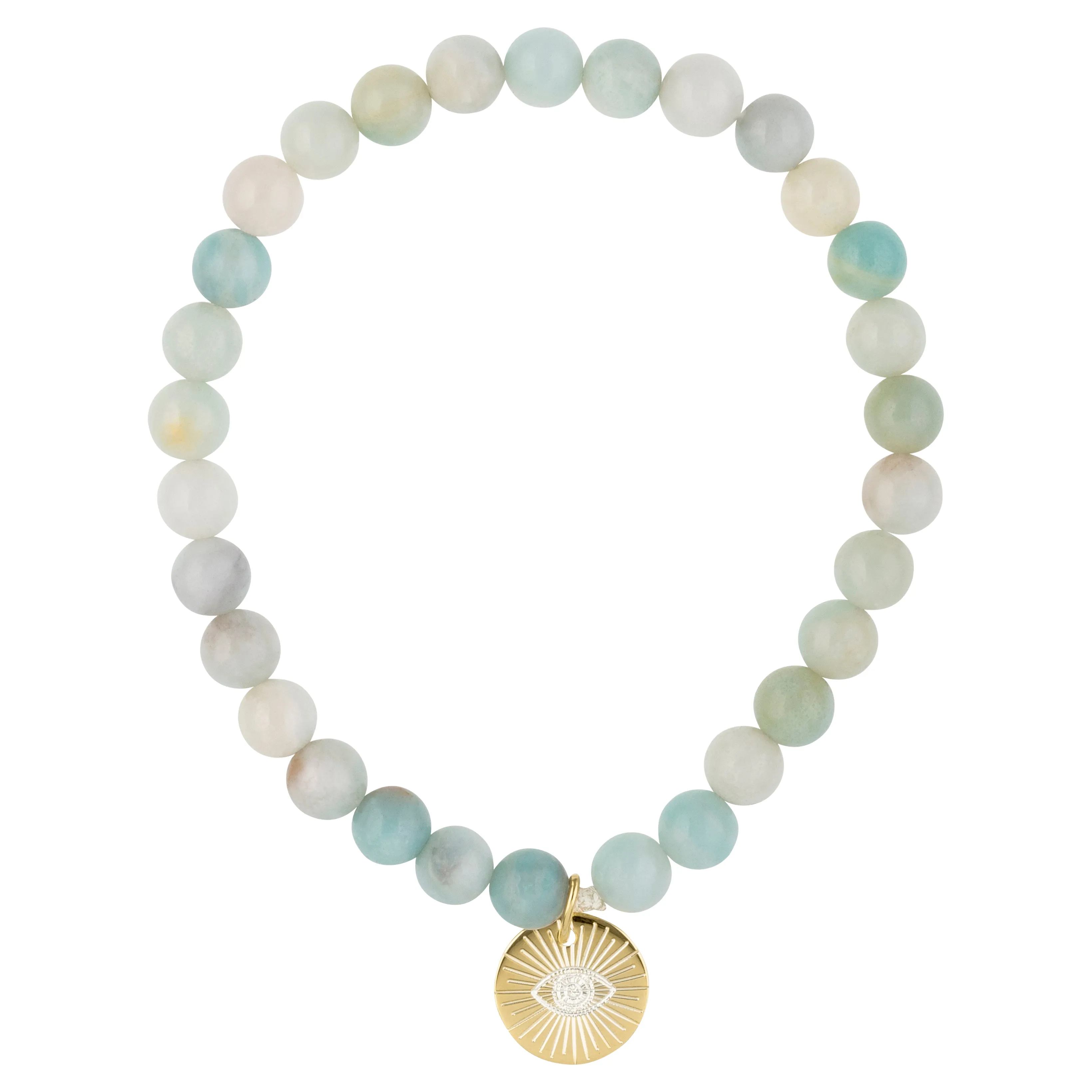 Eye of Providence & Protection Gemstone Bracelet - Gold / Turquoise