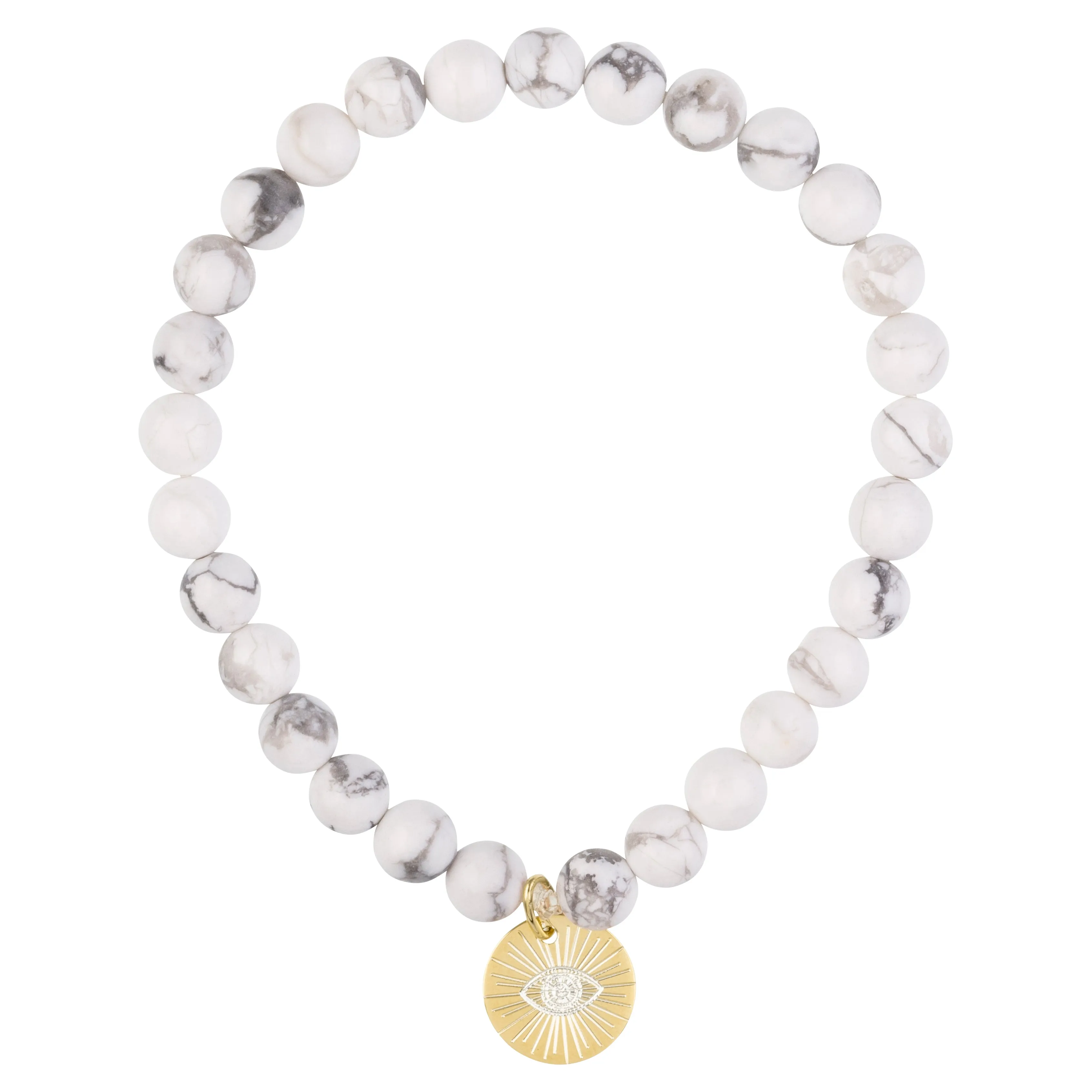Eye of Providence & Protection Gemstone Bracelet - Gold / Turquoise