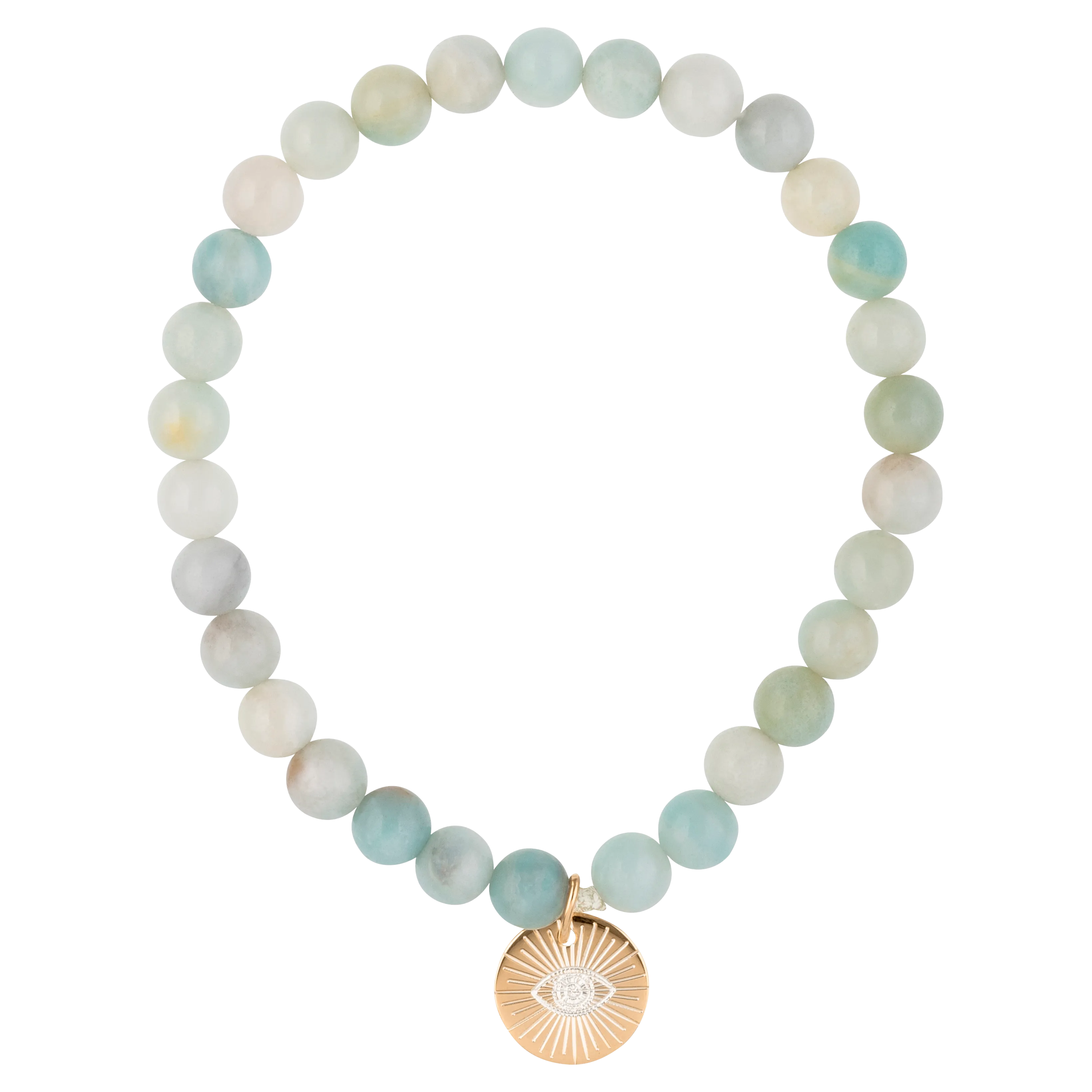 Eye of Providence & Protection Gemstone Bracelet - Gold / Turquoise