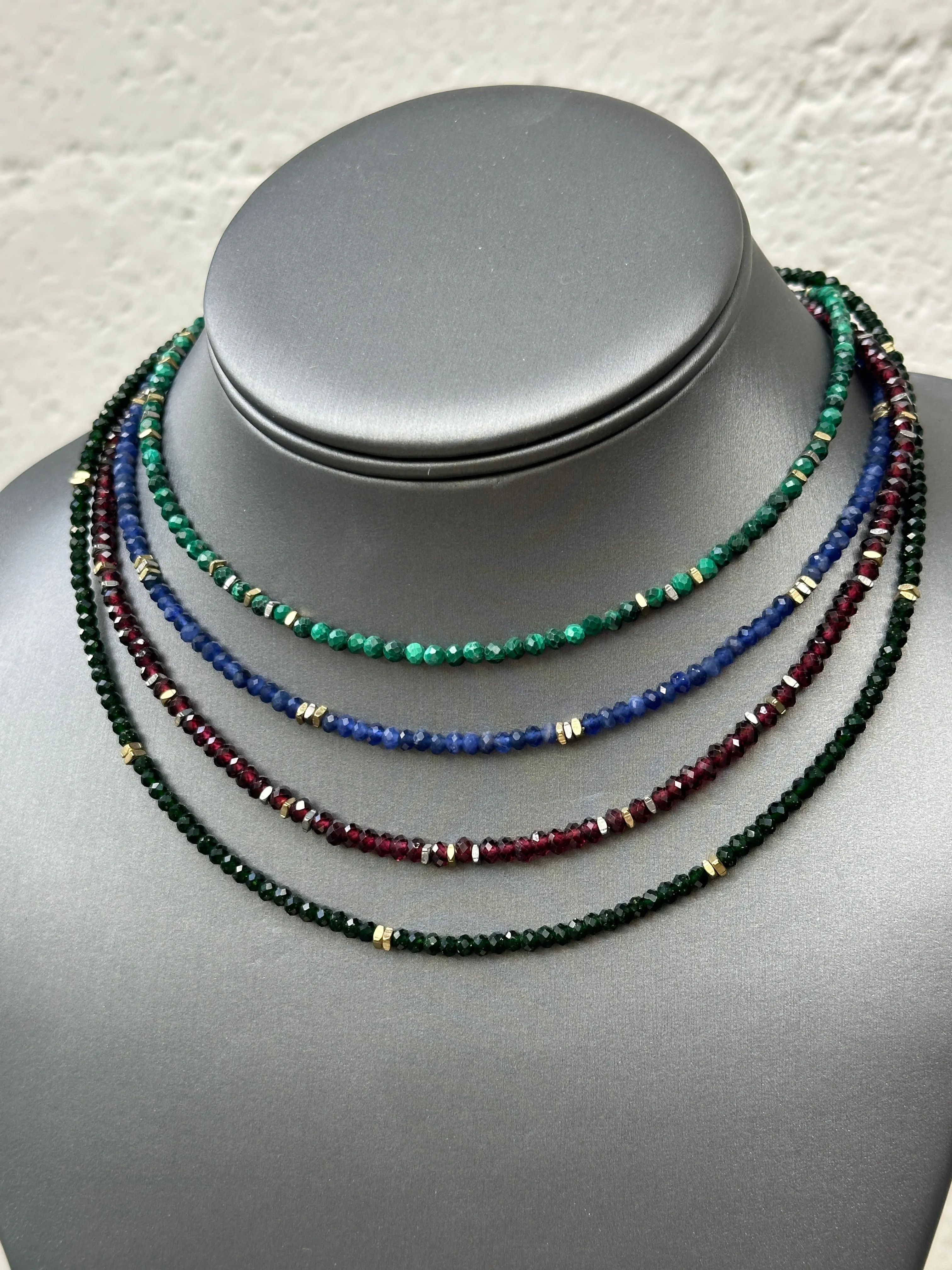 Faceted Gemstone Necklaces
