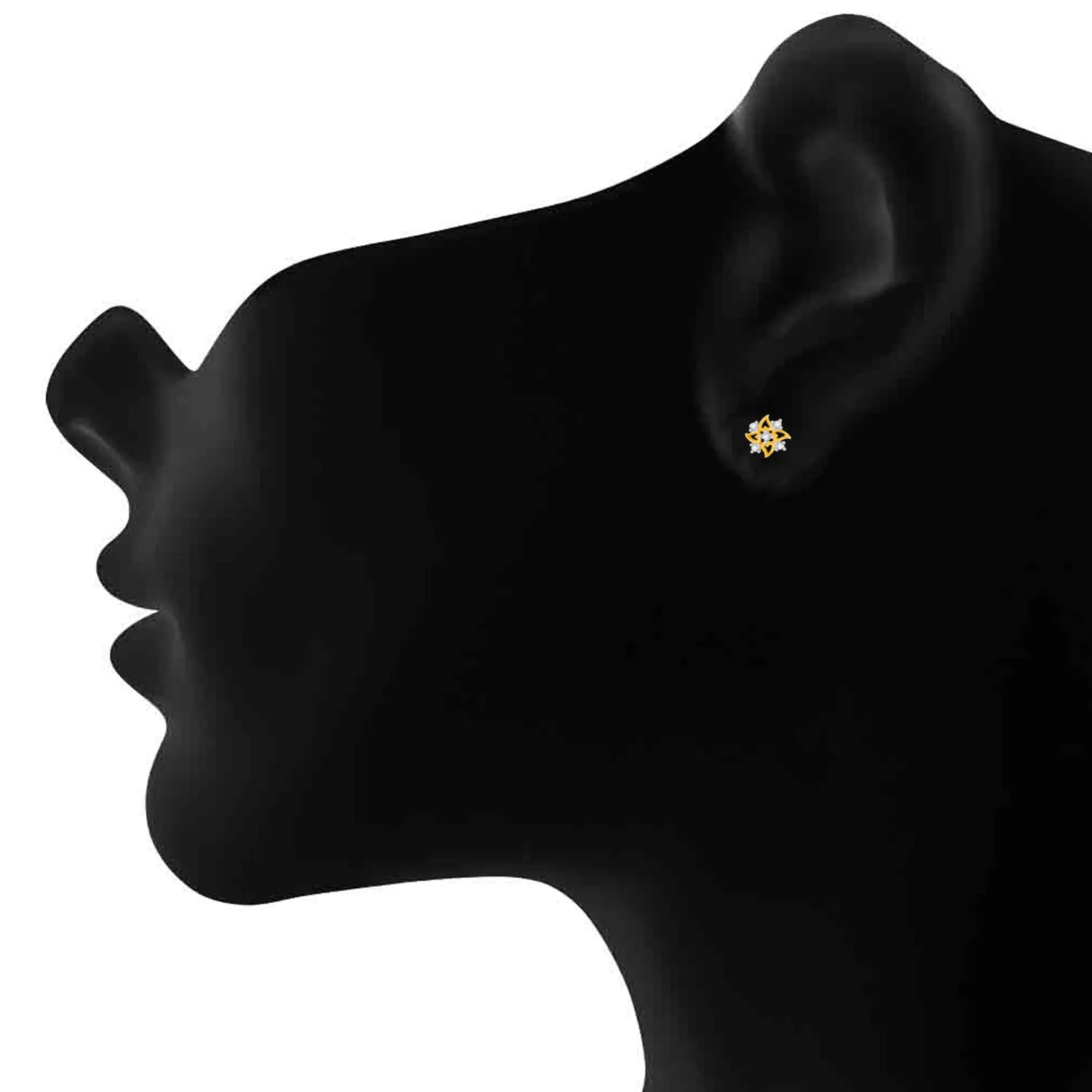 Floral Love Designer CZ Stud Earrings