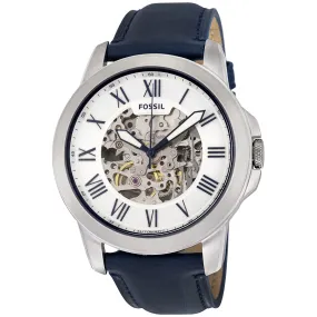 Fossil Grant Automatic Silver Skeleton Dial Men's Watch ME3111