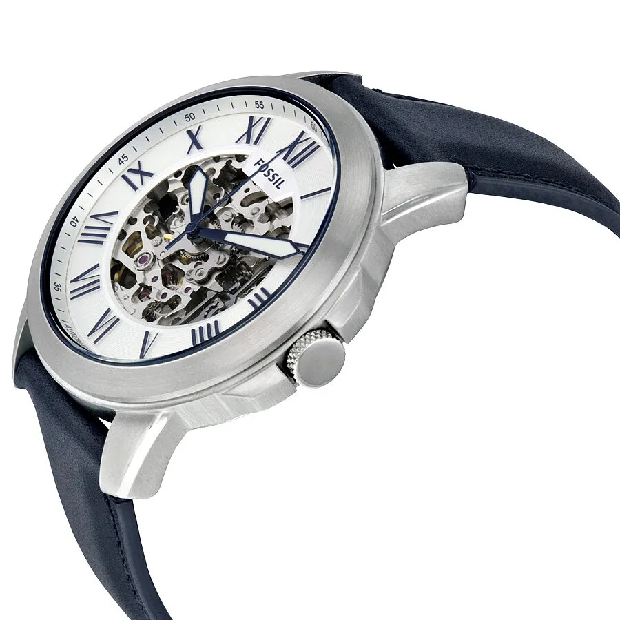 Fossil Grant Automatic Silver Skeleton Dial Men's Watch ME3111