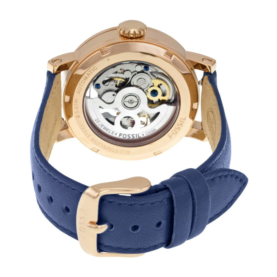Fossil Original Boyfriend Automatic Skeleton Dial Ladies Watch ME3086