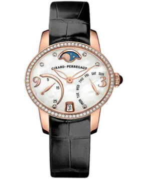 Girard Perregaux Cats Eye Bi-Retro 18K Rose Gold & Diamonds Ladies Watch