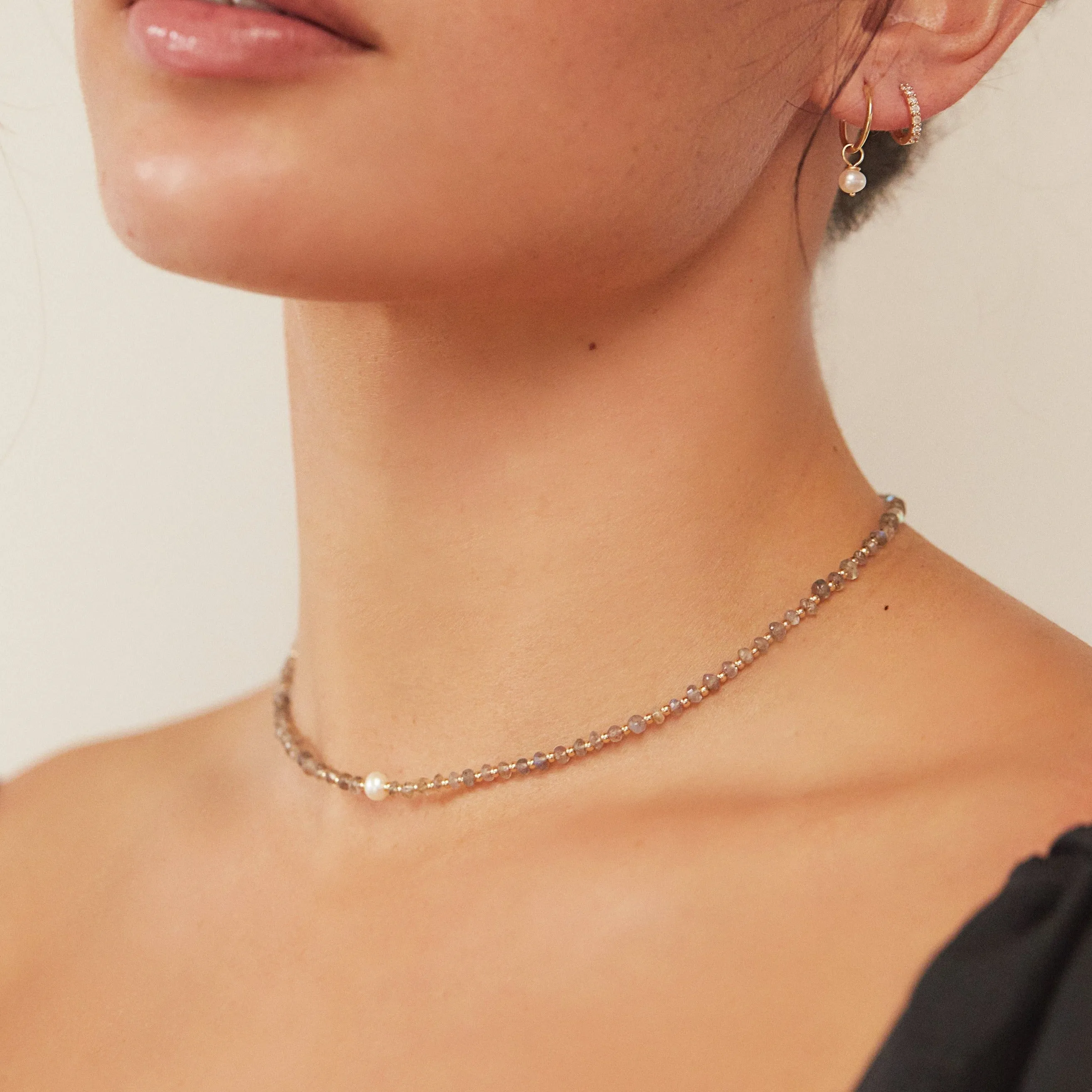 Gold Labradorite Gemstone Choker