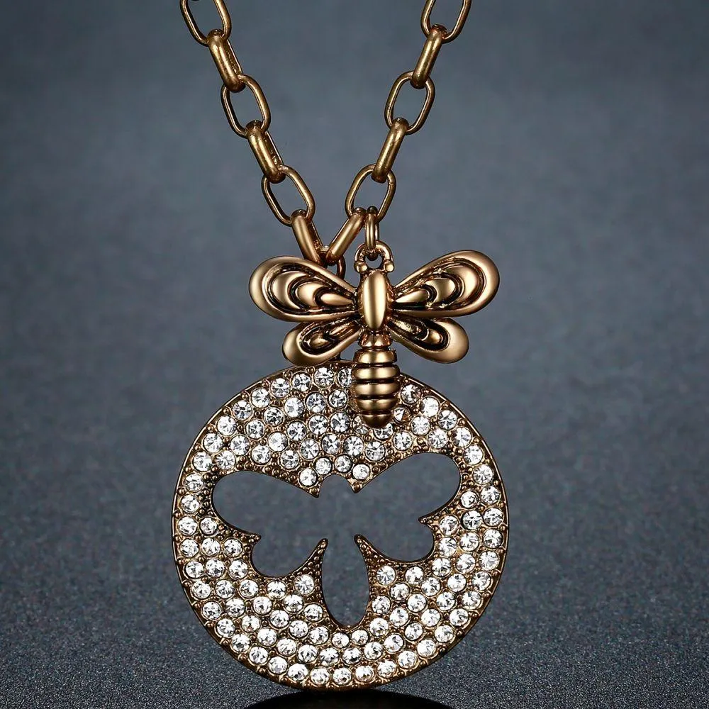 Golden Bee Necklace -KFJN0292